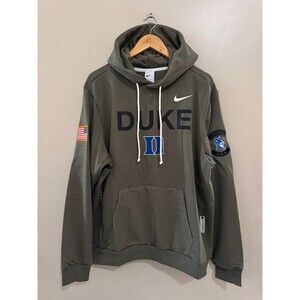 Nike Duke Blue Devils Football Team Issue PE Hoodie Salute To Service Mens L NEW